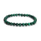 Natural Malachite Smooth Round Beaded Bracelet Size 6mm 7.5'' Length 3 PCS/Set