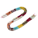 18 Gradient Multi-color Gemstone Smooth Rondelle Beads Size 4x6mm 15.5" Strand