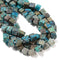 Natural Azurite Fynchenite Smooth Cube Beads Size 10mm 15.5'' Strand