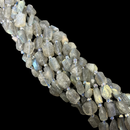 Natural Labradorite Irregular Flat Nugget Chunk Size 9x12mm 15.5" Strand