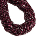 Natural Purple Garnet Faceted Cube Beads Size 3mm 15.5" Strand