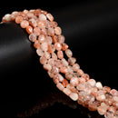 Natural Sunstone Pebble Nugget Beads Size Approx 6x8mm 15.5'' Strand