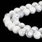 White Howlite Smooth Round Beads 4mm 6mm 8mm 10mm 12mm 15.5" Strand