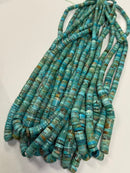 Natural Blue Turquoise Graduated Heishi Disc Beads Size 2x3mm-3x9mm 16" Strand