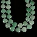 Natural Green Aventurine Heart Shape Beads Size 20mm 15.5'' Strand