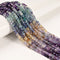 Natural Gradient Rainbow Fluorite Faceted Cube Beads Size 4-5mm 15.5'' Strand