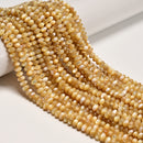 Natural Mother of Pearl MOP Shell Smooth Rondelle Beads 3x4mm 4x6mm 5x8mm 15.5"L