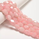 Grade AB Rose Quartz Faceted Nugget Chunk Beads Size 16x23mm 25x30mm 15.5" Strd