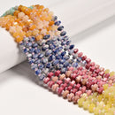 01 Gradient Multi-color Gemstone Hexagonal Rondelle Wheel Beads 3x6mm 15" Strand