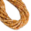 Natural Yellow Jade Heishi Disc Beads Size 1.5x4mm 1.5x6mm 15" Strand