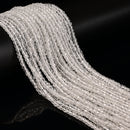 Natural Clear Quartz Faceted Cube Beads Size 2mm 3mm 15.5" Strand
