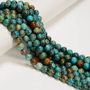 Natural Turquoise Smooth Round Beads Size 6mm to 13mm 15.5" Strand