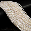 White Fresh Water Pearl Baroque Shape Beads Size 4x4-5mm 4-5x5-6mm 15.5''Strand