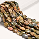 Natural Red Creek Jasper Smooth Oval Beads Size 12x16mm 13x18mm 15.5'' Strand