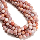 Red Fire Agate Smooth Round Beads Size 10mm 14.5" Strand