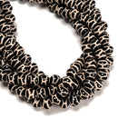 Black & White Turtle Pattern Tibetan Agate Smooth Round Beads Size 10mm 15.5"Str