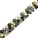 Natural Multi-color Jade Smooth Round Beads Size 6mm 8mm 10mm 15.5'' Strand