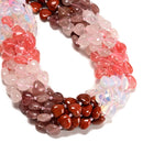 05 Gradient Multi-color Gemstone Smooth Heart Shape Beads Size 12mm 15.5'' Strd