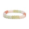 06-Multi-color Dyed Jade Smooth Rondelle Beaded Bracelet Size 5x8mm 7.5'' Length