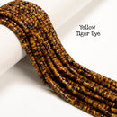 Mixed Gemstone Faceted Rondelle Wheel Beads Size 2x4mm 15'' Strand