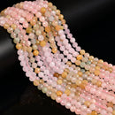 Gradient Natural Morganite Faceted Round Beads Size 6mm 8mm Size 15.5" Strand