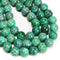 Green Fire Agate Smooth Round Beads Size 18mm 20mm 15.5'' Strand