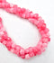 Rhodochrosite Color Dyed Jade Faceted Cube Beads Size 7mm 15.5'' Strand