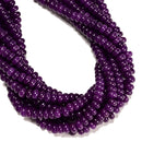 Sugilite Color Dyed Jade Smooth Rondelle Beads Size 5x8mm 15.5" Strand