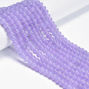 Lavender Purple Color Dyed Jade Smooth Rondelle Beads Size 5x8mm 15.5" Strand