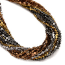 Gray/ Gold/ Silver/ Copper Color Hematite Cross Shape Beads Size 4mm 15.5'' Strd