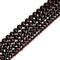 03- Natural Red Garnet Smooth Round Beads 6.5-7mm 8.5-9mm 9.5-10mm 15.5" Strand