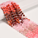 04 Gradient Multi-color Gemstone Faceted Cube Beads Size 6-7mm 15" Strand