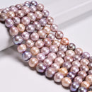 Graduated Natural Multi Color Fresh Water Pearl Off Round Beads 11-13mm 15.5"Std