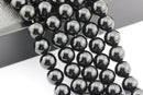 Black Onyx Smooth Round Beads 4mm 6mm 8mm 10mm 12mm 14-20mm 15.5" Strand