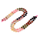 Mixed Styles Gradient Multi color Gemstone Flat Heart Shape Beads 8mm 15" Strand