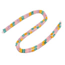 Multicolor Dyed Jade Smooth Rondelle Beads Size 2x4mm 15.5'' Strand