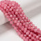 Rhodonite Color Dyed Jade Faceted Rondelle Beads Size 6x8mm 15.5'' Strand