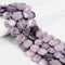 Natural Lepidolite Rectangle Slice Faceted Octagon Beads 15x20mm 15.5'' Strand