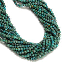 Natural Turquoise Smooth Round Beads Size 4mm 15.5" Strand