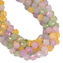 Multi Color Dyed Jade Faceted Cube Beads Size 7-8mm 14'' Strand