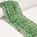Natural Green Aventurine Donut Circle Beads Size 10mm 14.5" Strand