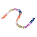 12 Gradient Multi-color Gemstone Faceted Cube Beads Size 6-7mm 15" Strand