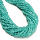 Natural Amazonite Faceted Square Cube Dice Beads 4mm 15.5" Strand