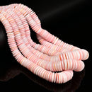 Pink Queen Conch Shell Graduated Rondelle Beads Size 4x6mm-4x15mm 15.5" Strand
