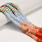 09-Multi-color Gemstone Smooth Rondelle Beads Size 5x8mm 15.5'' Strand