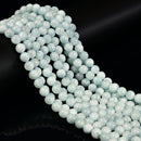 Natural Light Blue Moonstone Smooth Round Beads Size 6mm 8mm 10mm 15.5" Strand