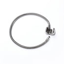 Stainless Steel Snake Chain Bracelet With Round Tube Clasp 7.5'' Length