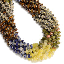 07 Gradient Multi-color Gemstone Hexagonal Rondelle Wheel Beads 3x6mm 15" Strand