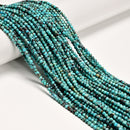 02 Natural Genuine Turquoise Smooth Round Beads Size 3mm 4mm 16" Strand