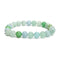 Multi-color Green Jade Smooth Round Beaded Bracelet 8mm 7.5'' Length 3 PCS/Set